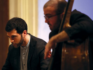 D Two Fellows Playing Percussion and Bass