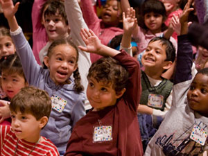 Kids With Hands Raised Carnegie Kids