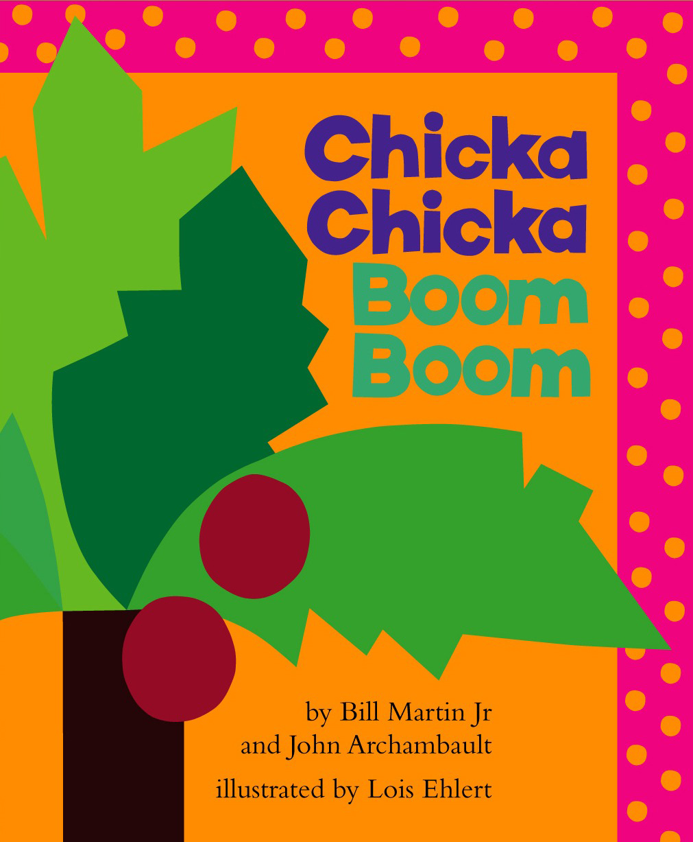 Book cover for "Chicka Chicka Boom Boom" depicting a tree