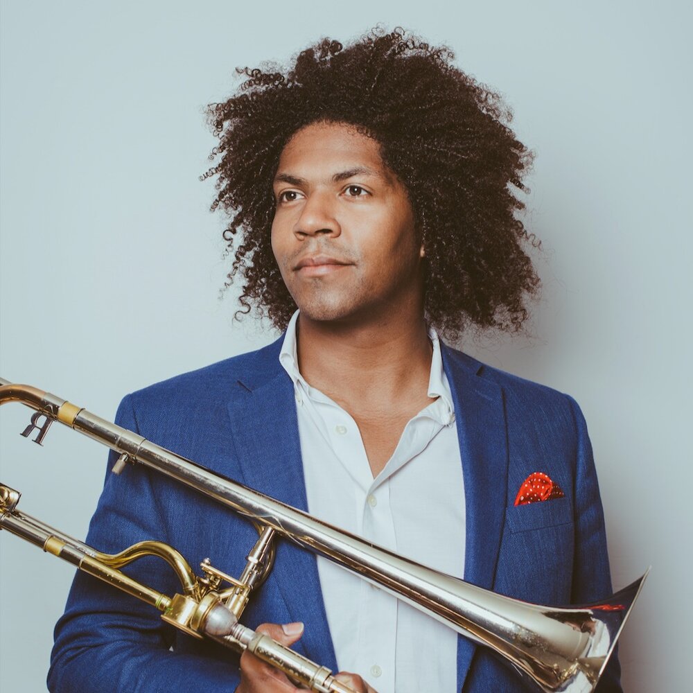 Javier Nero with trombone