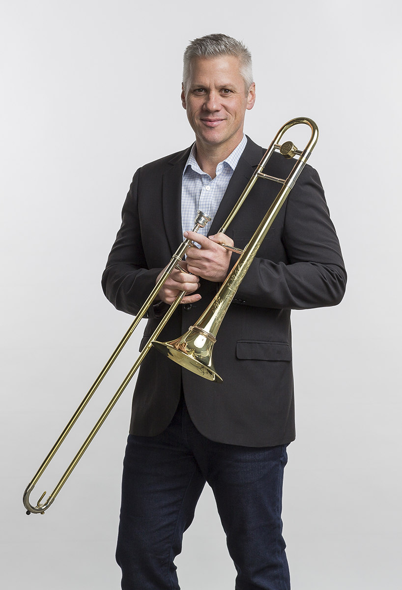 Marshall Gilkes with trombone