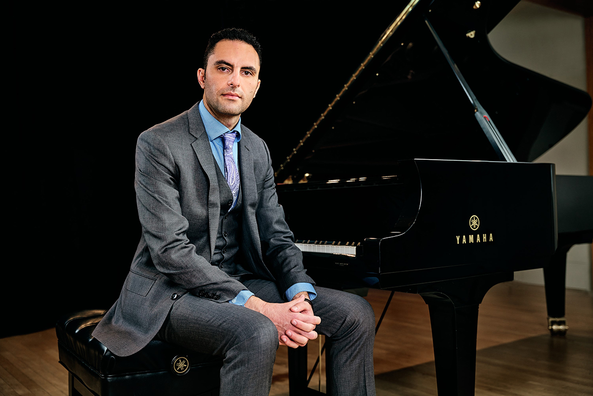 Alex Brown at the piano