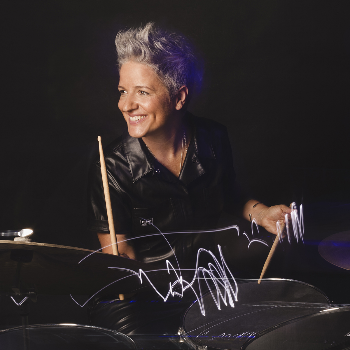 Allison Miller playing drums