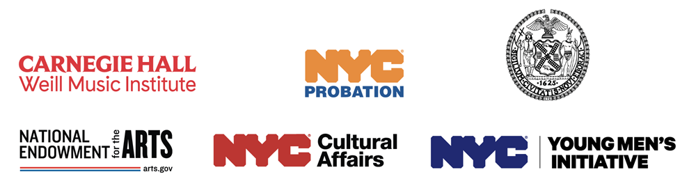 Weill Music Institute, NYC Probation, NYC, NEA, NYC Cultural Affairs, NYC Young Men's Initiative logos